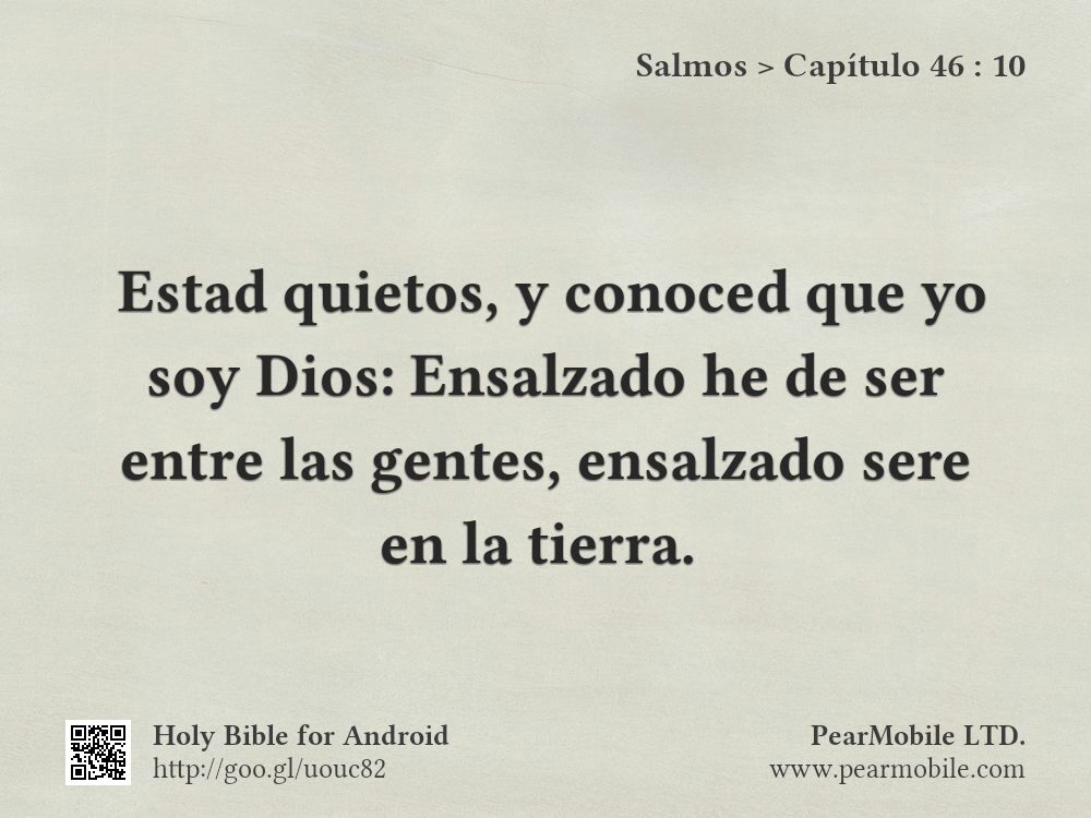 Salmos, Capítulo 46:10